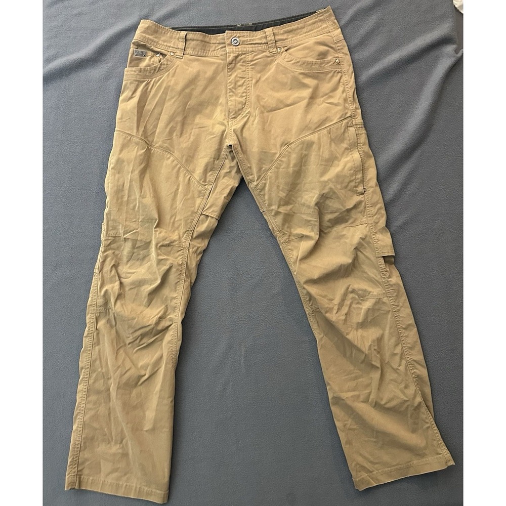 Kuhl Konfidant Air Pants Mens 34x30 Brown Vented Hiking Lightweight Stretch